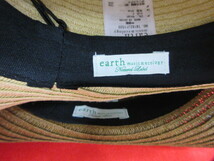 【OH7800/10】earth/アース　レディース用　麦わら帽子2個セット　ハット　帽子　夏用帽子　サイズF　ベージュ/ブラウン_画像5