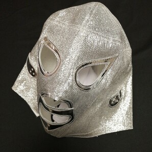 エル・サント 銀ラメ 試合用マスク メキシカンマスクの伝説 聖者仮面の画像2