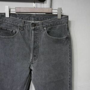 【即決】Levi's 501 BLK denim リーバイス ブラック デニム パンツ ジーンズ 先染め USA アメリカ製 古着 W32 L30