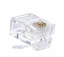 送料無料　モジュラープラグ モジュラーコネクタ RJ11コネクタ　6極4芯（6P4C）200個　ファクス　電話　FAX　にも_画像2