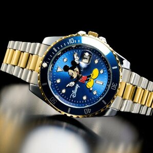 1円～ 1スタ aiko愛用アナザーヘブン×Disney限定/MICKEYミッキーマウス別注コラボ時計ミッキーブラック5気圧絶版新品逆輸入の画像2