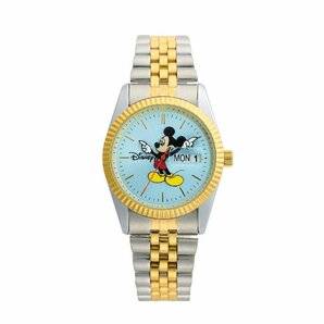 1円～ aiko愛用【ほぼ入手不可能】アナザーヘブン×Disney限定MICKEYミッキーマウス別注コラボ時計ティファニーブルーコンビデイトジャストの画像5