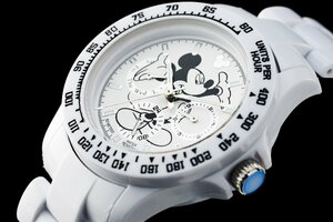 1 jpy ~ 1 start Disney establishment 100 anniversary commemoration limitation hole The -hebn×Disney limitation /MICKEY Mickey Mouse special order collaboration clock beautiful .... white atmospheric pressure out of print new goods reverse 