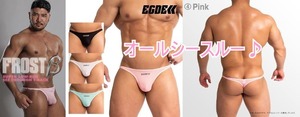 特価【即決】野郎系兄貴ならギャップにキュンッ!! EGDE≪FROST β シースルー スーパーローライズ Tバック(XL)Pink