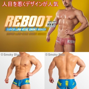 特価【即決】つい目がいってしまうデザイン!! EGDE≪REBOOT RE スーパーローライズ ショートボクサー(S)出品するものはSmoky Blueですの画像1