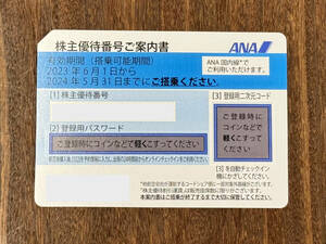 【番号通知のみ】全日本空輸 ANA 株主優待券 2024年5月31日まで有効 1枚