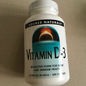 ソースナチュラルズ　VitaminD-3 ビタミンD-3 2000IU 200カプセル Source Naturals