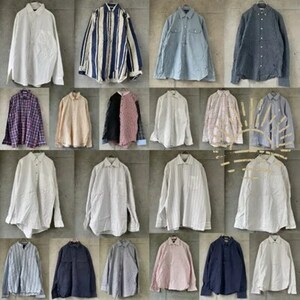 20着 ブランドシャツMIX Men's M~L BrooksBrothers YSL BANANA REPUBLIC Chaps TOMMY.. 検品済 SRC古着卸 セット まとめ売り 仕入れ 卸売り