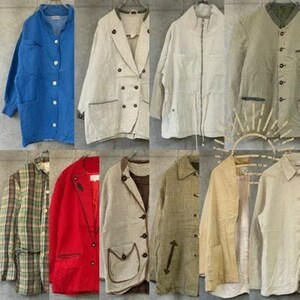 10着 リネンジャケットMIX Men's M~XL ユーロ古着 US古着 リネンテーラード 検品済 SRC古着卸 セット まとめ売り 仕入れ 卸売り