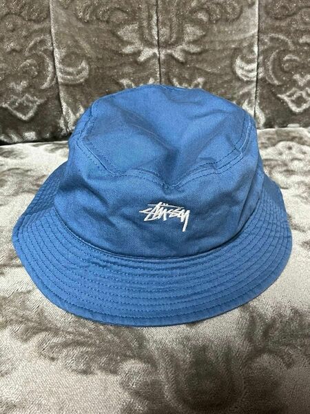 STUSSY STOCK BUCKET HAT ブルー バケットハット