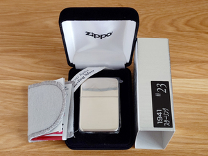 未使用☆ZIPPO ジッポー スターリングシルバー 1941レプリカ #23 純銀 ポリッシュ 2022年製