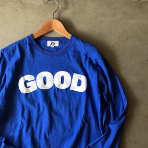 GOOD ENOUGH GOODロゴ ロンT ブルー 青 S グッドイナフ Tシャツ トップス メンズ　レディース
