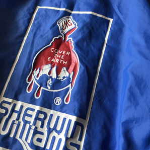sherwin williams コーチジャケット 青 ブルー XL 大きいサイズ USA製 auburn 古着 企業 塗料 ヴィンテージの画像5