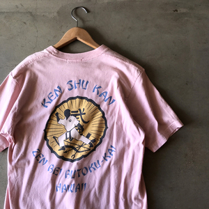 USA製 SUN SURF 武徳会 Tシャツ ピンク サンサーフ メンズ S 空手 ハワイ アロハ
