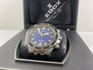 【中古品】エドックス クォーツ クロノグラフ 腕時計 10109-3CA EDOX Quartz Chronograph○YR-17173○