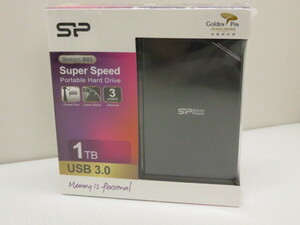  unused silicon power portable HDD 1TB 2.5 -inch USB3.0/2.0 correspondence Stream S03 series black SP010TBPHDS03S3K 0YR-077180
