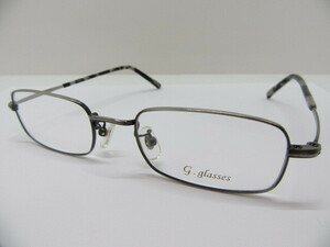 【未使用】G・glasses メガネフレーム マーブル シルバー サイズ47□19-143表記 〇YR-02439〇