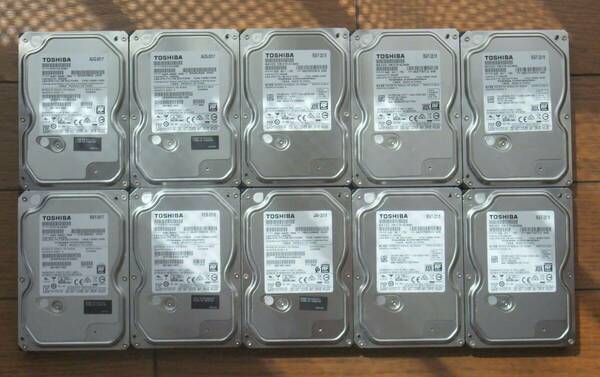 ■10台セット 500G×10/TOSHIBA/DT01ACA050/SATA/crystaldiskinfo【正常】/送料無料