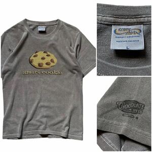 crazy shirt クレイジーシャツ Tシャツ ブラウン 茶色 Lサイズ チョコレート染め クッキー プリント 半袖 タイダイ smart cookie