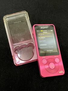 P469【SONY walkman NW-S785 16GB ソニーウォークマン ビビッドピンク】ケース付 通電確認済 初期化済/60