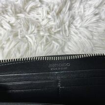 美品JIMMY CHOO ジミーチュウ 長財布 ラウンドファスナー GRAPHIC STAR STUDS スタッズ レザー ブラック 黒 メンズ 星 スター 希少モデル_画像8