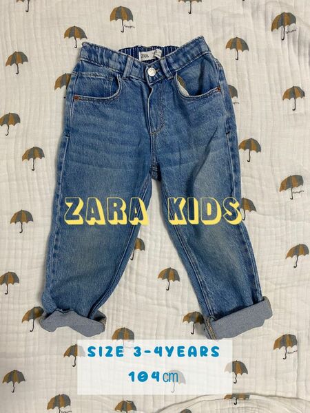 お値下げしましたzarakids denim ザラキッズデニム　3-4years size 104cm デニムパンツ デニム 