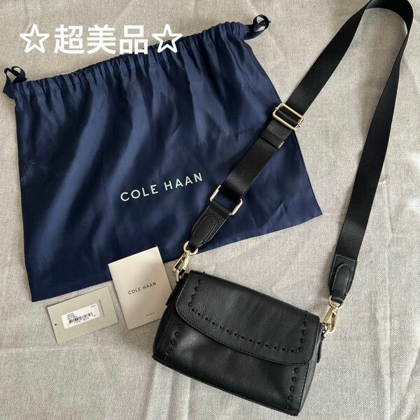 ★超美品★ ★COLE HAAN コール ハーン ペイソン ベルト バッグ　★ブラック