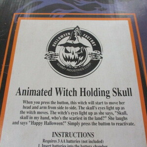 ★☆ハロウィンファクトリー フィギュア animated Witch Holding Skull ガイコツを持つ魔女 新品未使用☆★の画像5