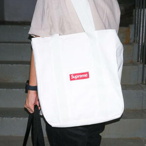 Supreme シュプリーム Canvas Totebag White 2020FW キャンバス生地 トートバッグ ホワイト 2020秋冬 新品未使用品 半タグ付き 完売品の画像10