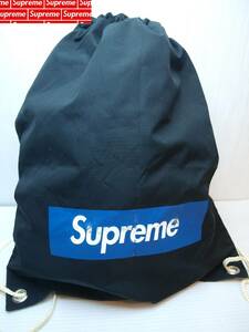 Supreme シュプリーム Drawstring Bag Black ドローストリング バッグ 巾着袋 ブラック 黒 Box logo ボックスロゴ 新品未使用 色はげシミ有