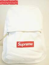 Supreme シュプリーム Canvas Backpack White 2021FW キャンバス生地 バックパック ホワイト 2021秋冬 新品未使用品 半タグ付き 完売品_画像3