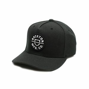 【新品】ブリクストン BRIXTON CREST C MP SNAPBACK キャップ 帽子 11001-BLACK メンズ ブラック