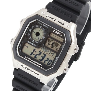 【新品・箱なし】カシオ CASIO AE-1200WH-1CV 腕時計 メンズ ブラック クオーツ デジタル