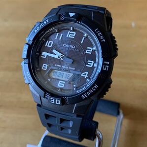 【新品・箱なし】カシオ CASIO スタンダード ソーラー メンズ アナデジ 腕時計 AQ-S800W-1BJF ブラック
