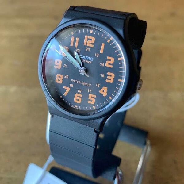 【新品・箱なし】カシオ CASIO クオーツ 腕時計 メンズ MQ-71-4B ブラック オレンジ