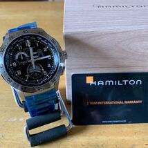 【新品】ハミルトン HAMILTON カーキ アビエーション クオーツ メンズ 腕時計 H76714135 ブラック ブラック_画像4