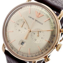 エンポリオアルマーニ EMPORIO ARMANI 腕時計 メンズ AR11106 AVIATOR クォーツ グレージュ ブラウン_画像2