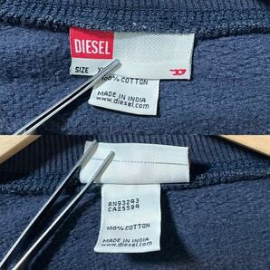 希少サイズXXL/美品 DIESEL ディーゼル トラックジャケット ブルゾン ジップアップ スウェット パーカー パッチワーク 刺繍 ネイビーの画像9