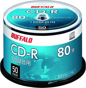 50 sheets 50 sheets Buffalo music for CD-R 1 times recording 80 minute 700MB 50 sheets spindle white lable RO-CR07