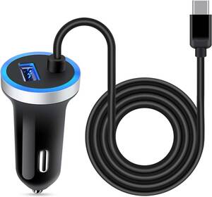ANNIBER car charger USB Type-C cable attaching cigar socket sudden speed charge /2 port /12V*24V car correspondence in-vehicle 