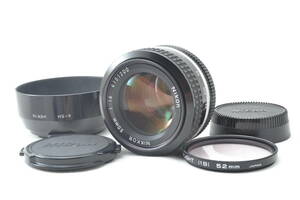 美品 ニコン Nikon Ai Nikkor 50mm f/1.4 マニュアルフォーカス 標準レンズ HS-9 フード #6068