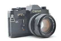 美品 キャノン Canon FTb-N QL 一眼レフ MF フィルムカメラ ブラック FD 50mm f/1.4 SSC レンズ #6074_画像2