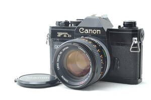 美品 キャノン Canon FTb-N QL 一眼レフ MF フィルムカメラ ブラック FD 50mm f/1.4 SSC レンズ #6074