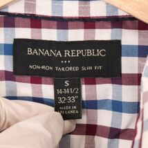 【３枚セット】 BANANA REPUBLIC バナナリパブリック 通年 長袖 ノンアイロン★ チェック シャツ Sz.M　メンズ　E4G00211_3#S_画像10