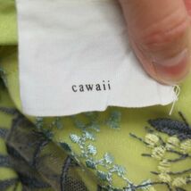 cawaii 春夏 5分袖 【花柄 フラワー】 刺★ チュール ワンピース Sz.F　レディース　E4T00760_4#A_画像5