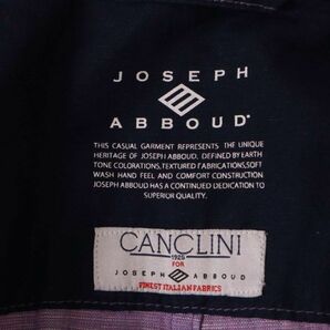 JOSEPH ABBOUD ジョセフ アブード CANCLINI 麻100%★ 段返り アンコン テーラード ジャケット Sz.2L メンズ 大きいサイズ E4G00326_4#Sの画像6