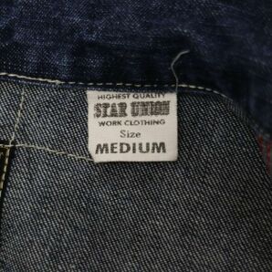 STAR UNION スターユニオン 通年 USED加工★ デニム カバーオール ジャケット Sz.M メンズ E4T00765_4#Oの画像6