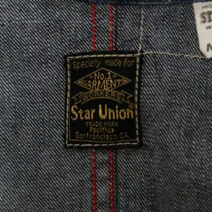 STAR UNION スターユニオン 通年 USED加工★ デニム カバーオール ジャケット Sz.M メンズ E4T00765_4#Oの画像5