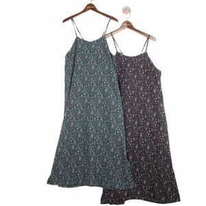 ２枚セット★ AFTERNOONTEA WARDROBE アフタヌーンティー 通年 総柄★ キャミソール ワンピース Sz.MR　レディース　E4T00764_4#F