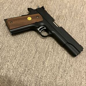 WA SCW ウエスタンアームズ コルト ゴールドカップ ナショナルマッチ ヘレッツ木製グリップ ガスブローバック M1911の画像3